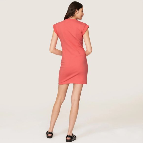 Hervé By Herve Leger coral sweatshirt mini dress XS NEW NWT - Picture 3 of 9